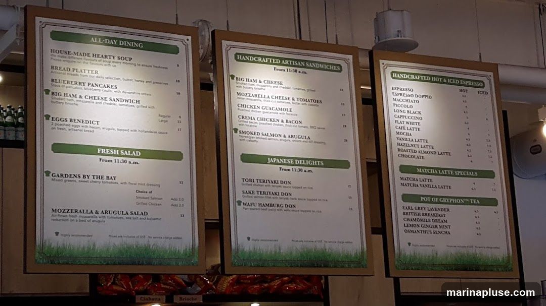 A menu board with three sections: All-Day Dining, Handcrafted Artisan Sandwiches, and Handcrafted Hot & Iced Espresso.