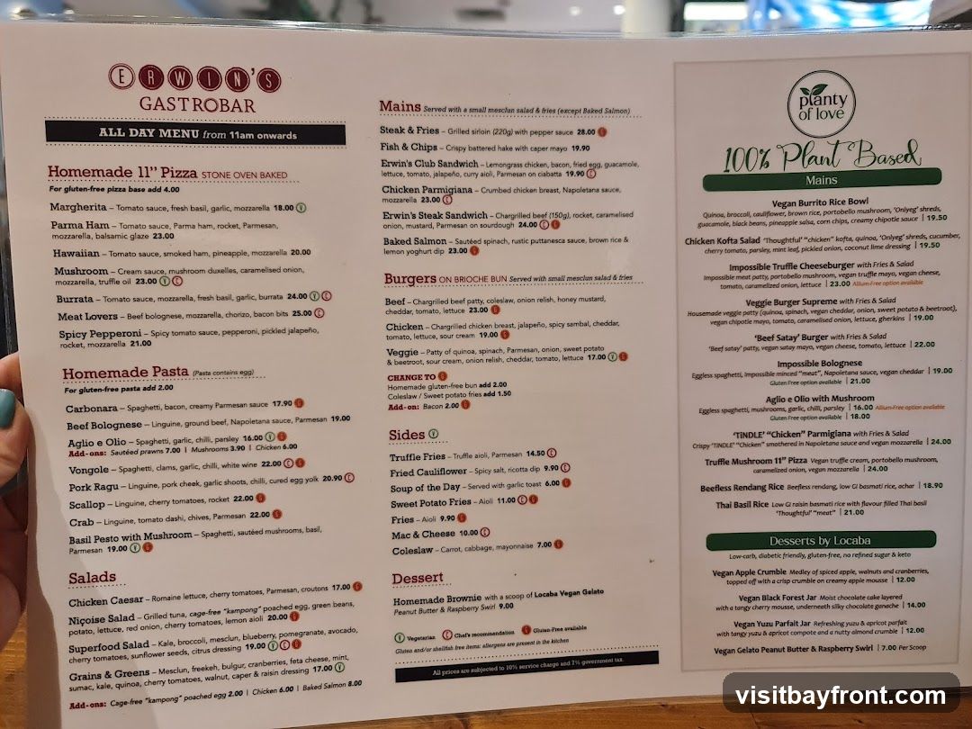 ERWINS GASTROBAR ALL DAY MENU