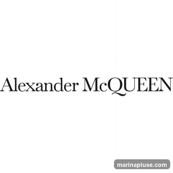 The image displays the Alexander McQueen logo in a black serif font against a white background. The text reads "Alexander McQueen".