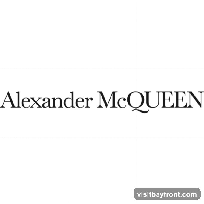 The image displays the Alexander McQueen logo in a black serif font against a white background. The text reads "Alexander McQueen".