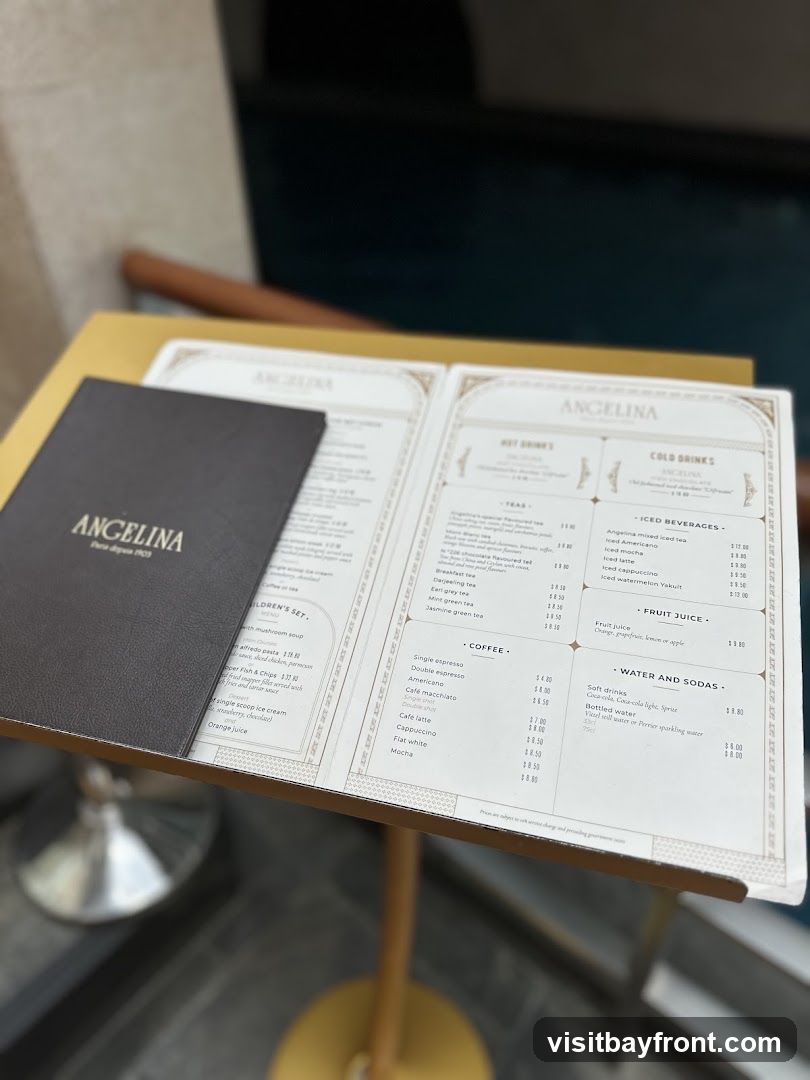 ANGELINA Menu