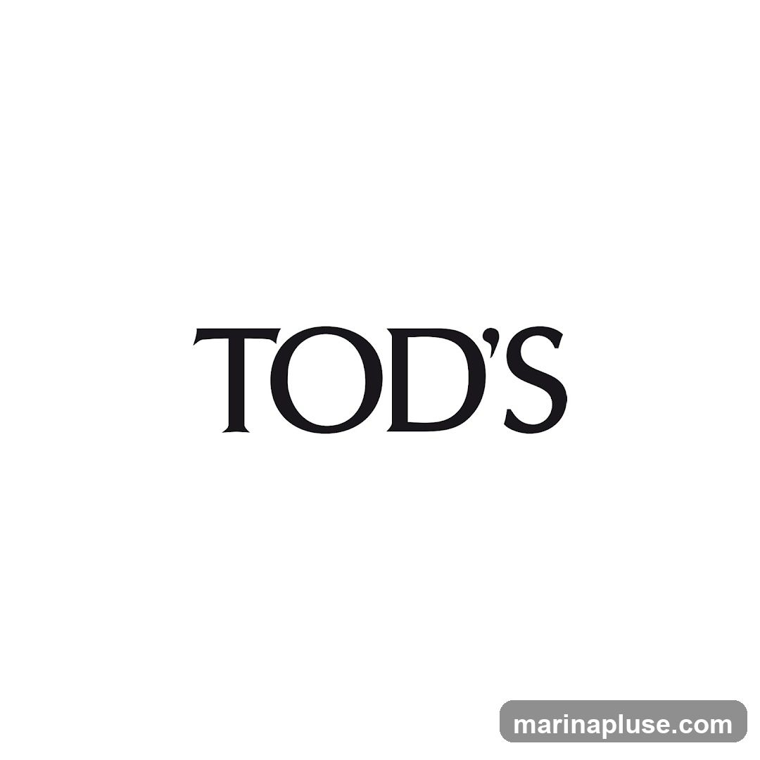 The image displays the brand name "TOD'S" in a classic serif font, centered on a white background.