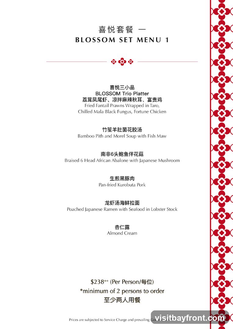 BLOSSOM SET MENU 1
