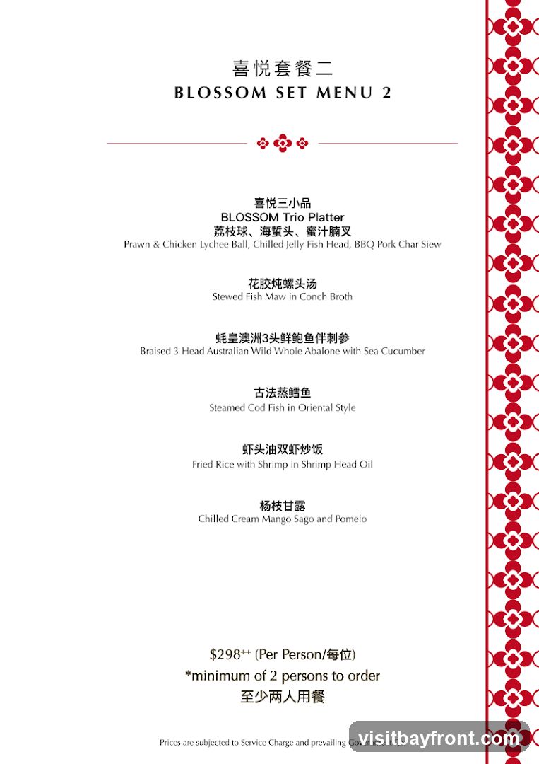 BLOSSOM SET MENU 2