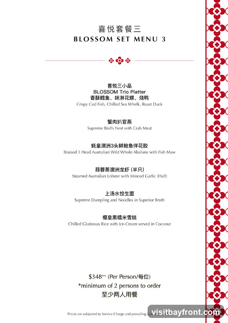 BLOSSOM SET MENU 3