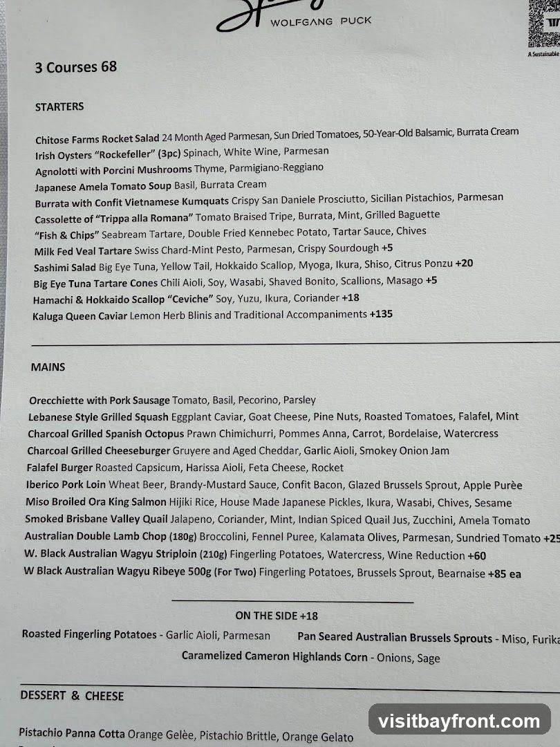 WOLFGANG PUCK 3 Courses 68