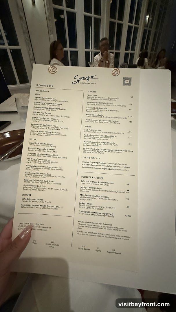 Spago Wolfgang Puck Menu