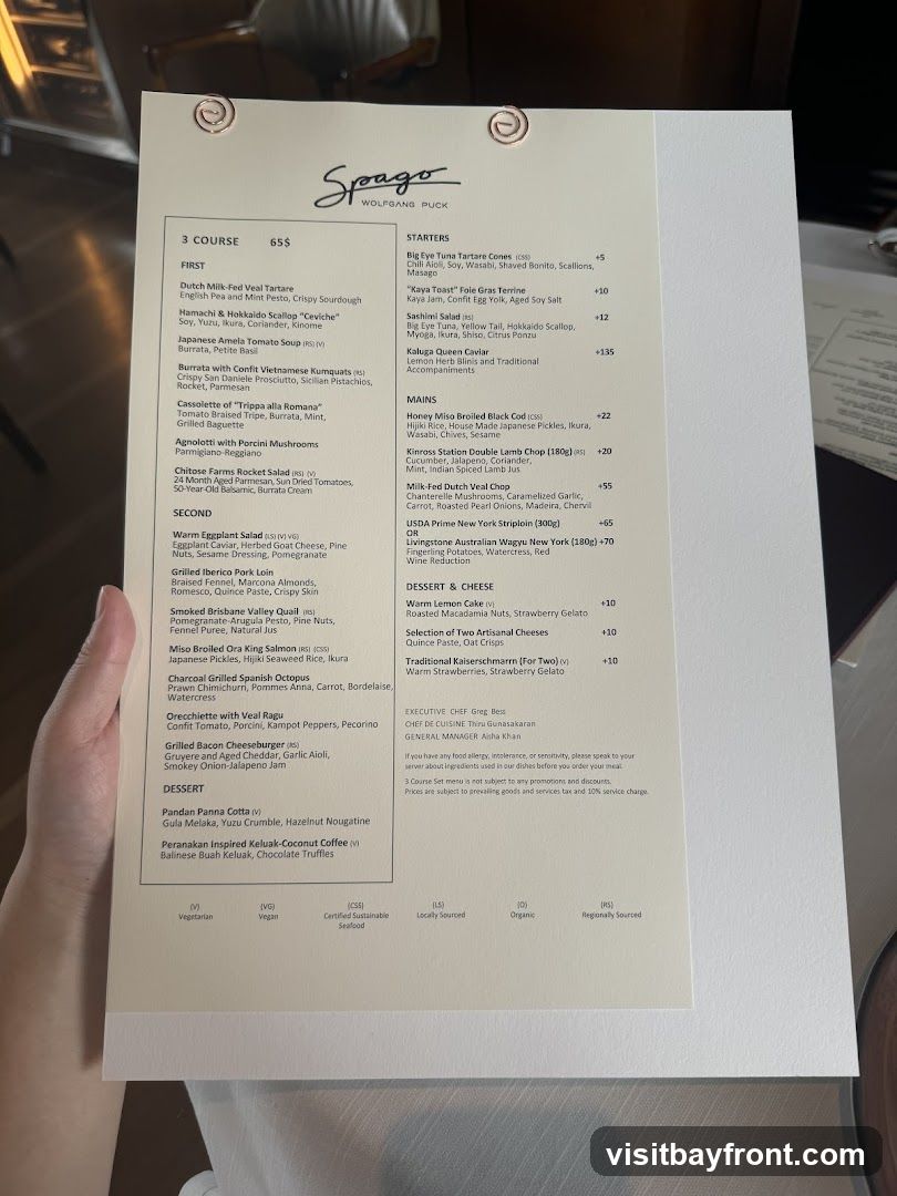 Spago Wolfgang Puck Menu