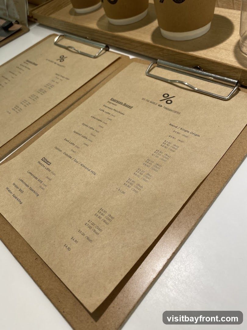 Coffee Menu