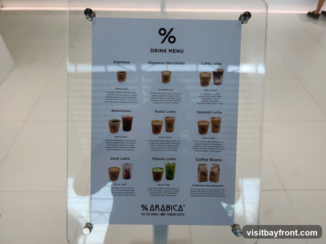% ARABICA DRINK MENU