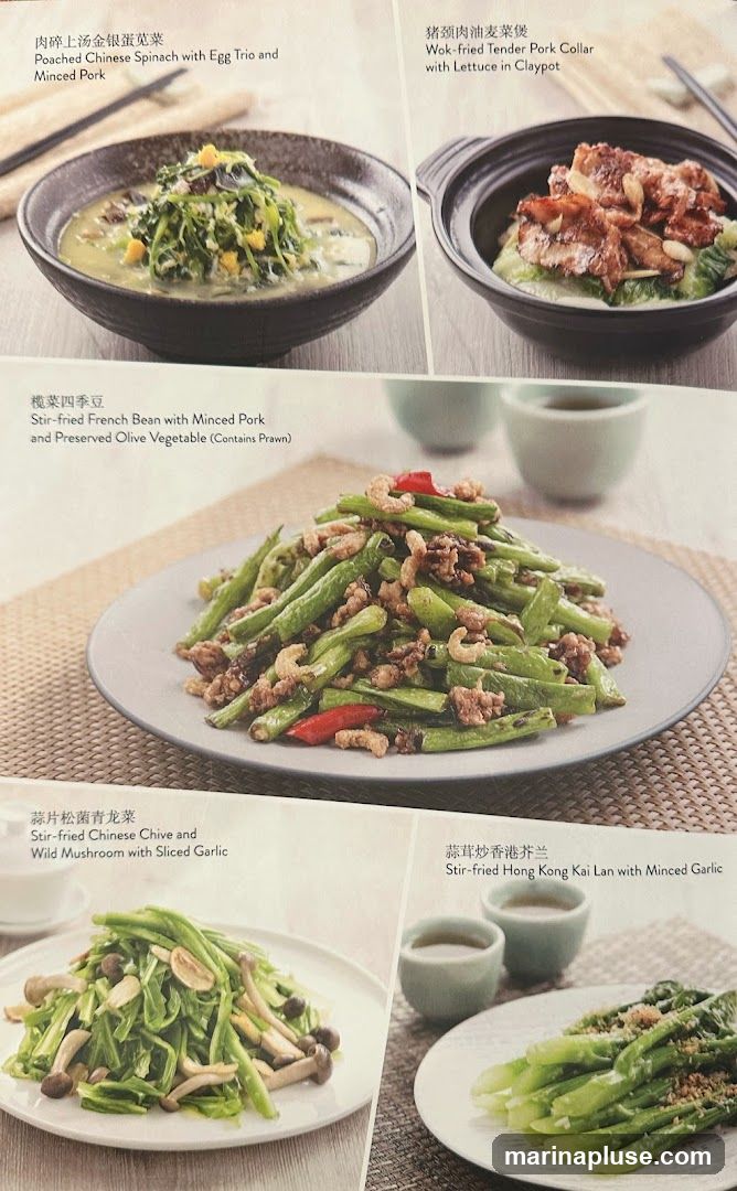 A selection of Chinese dishes with accompanying images.