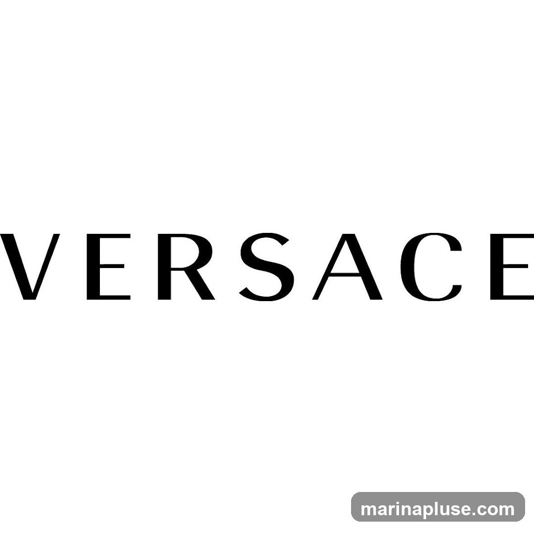 The word "VERSACE" is displayed in large, black, sans-serif capital letters against a white background.