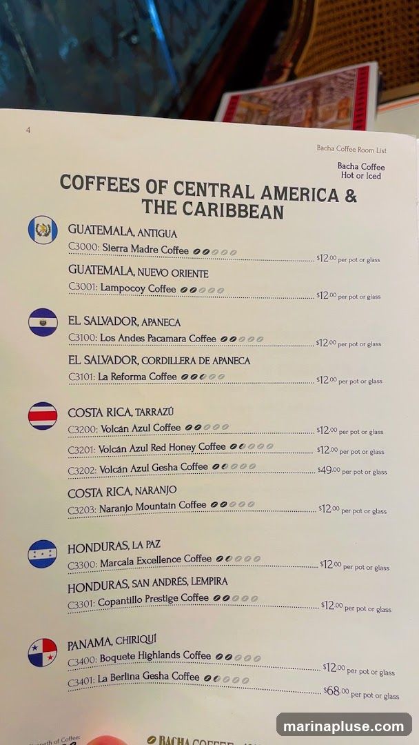Bacha Coffee Room List - Bacha Coffee Hot or Iced