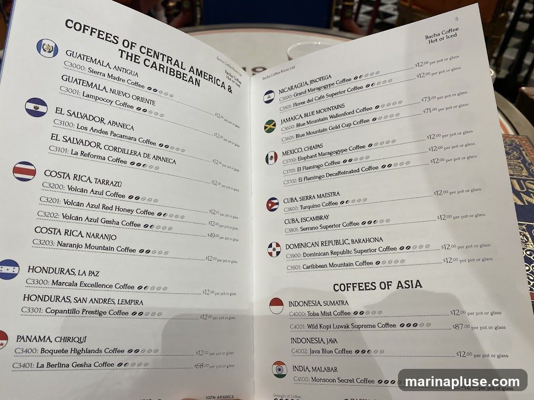 Bacha Coffee Room List Hot or Iced