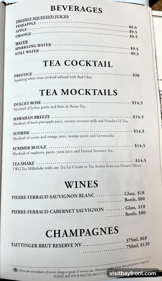 Beverages Menu