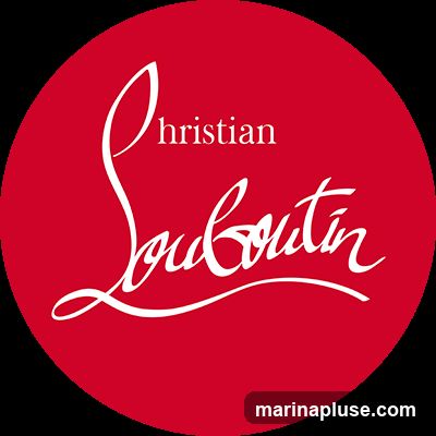 A red circle with the white text "Christian Louboutin" in a script font.