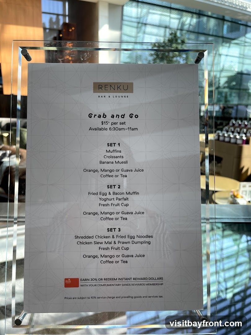 RENKU BAR & LOUNGE Grab and Go Menu
