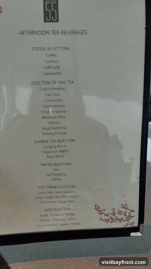 CLUB 55 AFTERNOON TEA BEVERAGES