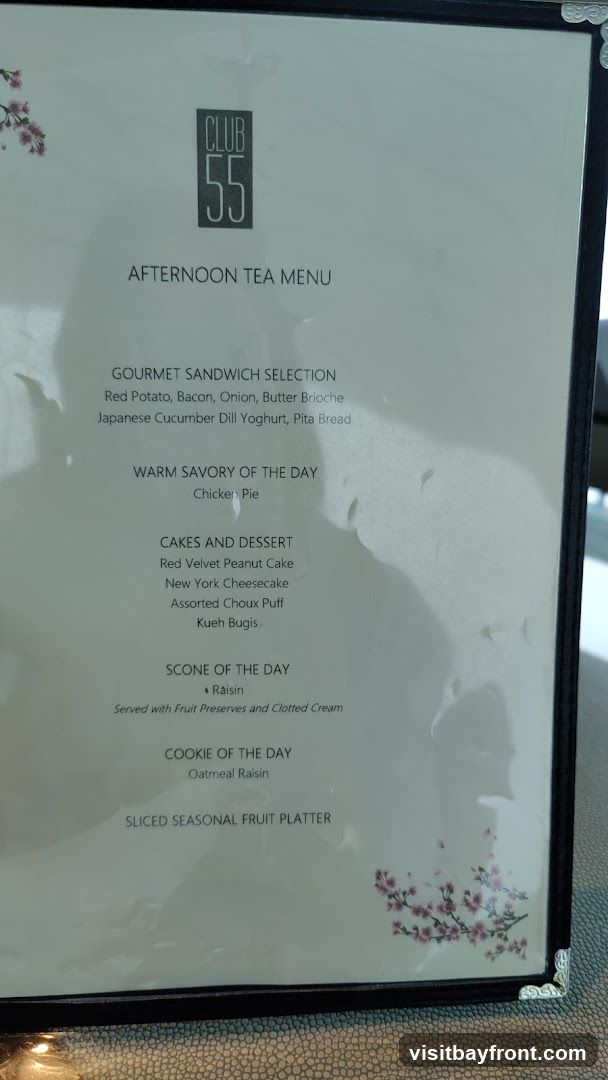 Club 55 Afternoon Tea Menu