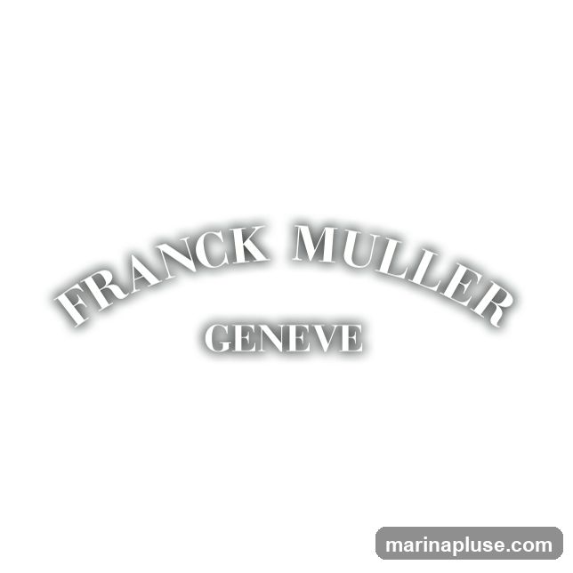 The image displays the Franck Muller Geneve logo in white text with a subtle shadow effect against a white background. The words "FRANCK MULLER" are arched above, with "GENEVE" centered below.