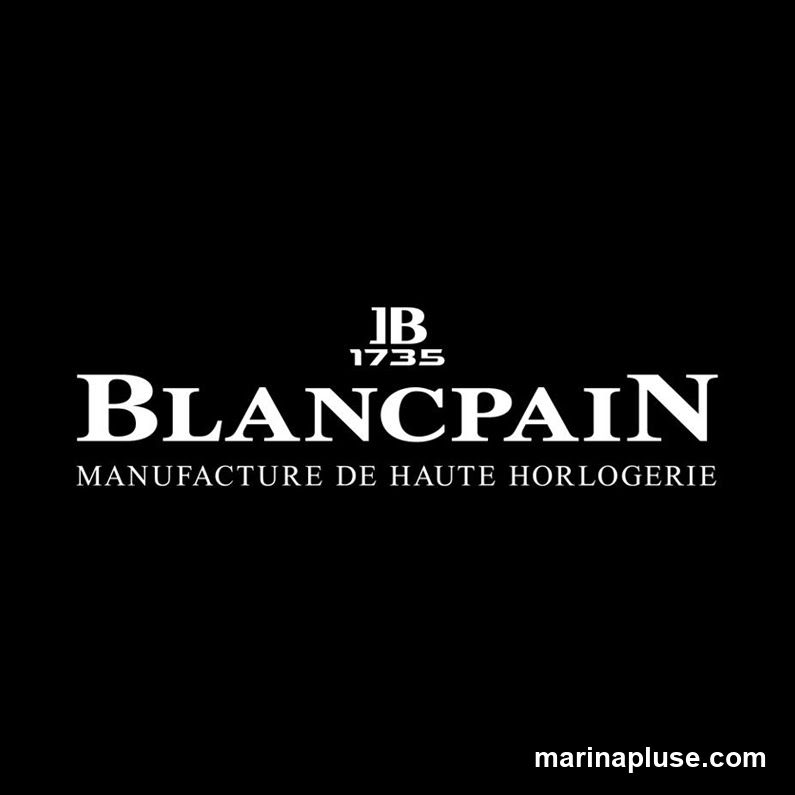 The image displays the Blancpain logo on a black background. The logo features the text "JB 1735" above the prominent word "BLANCPAIN" in large, white, serif font. Below "BLANCPAIN" is the tagline "MANUFACTURE DE HAUTE HORLOGERIE" in smaller white capital letters.