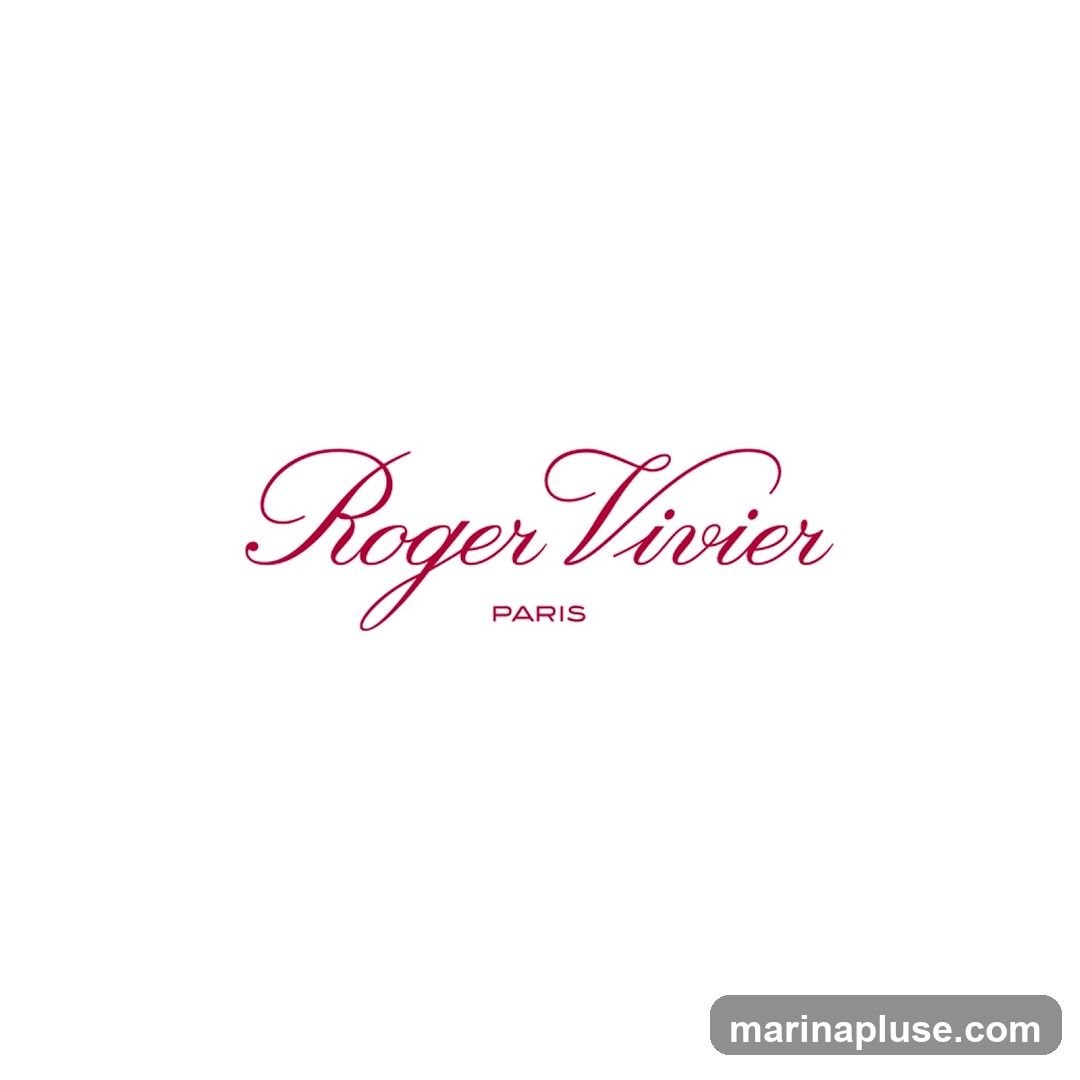 The image displays the Roger Vivier Paris logo in a deep pink script font against a white background.
