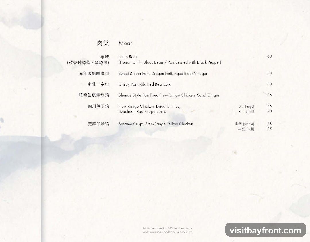 Meat Menu