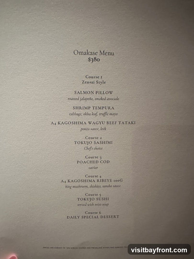 Omakase Menu