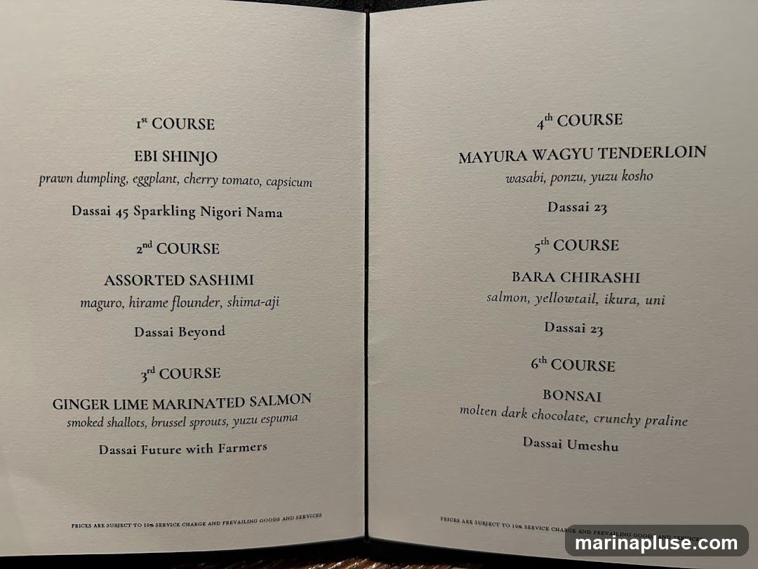 A multi-course tasting menu with Japanese-inspired dishes and sake pairings.