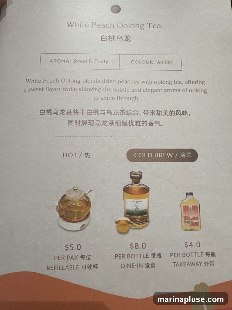 White Peach Oolong blends dried peaches with oolong tea, offering a sweet flavor while allowing the subtle and elegant aroma of oolong to shine through.
