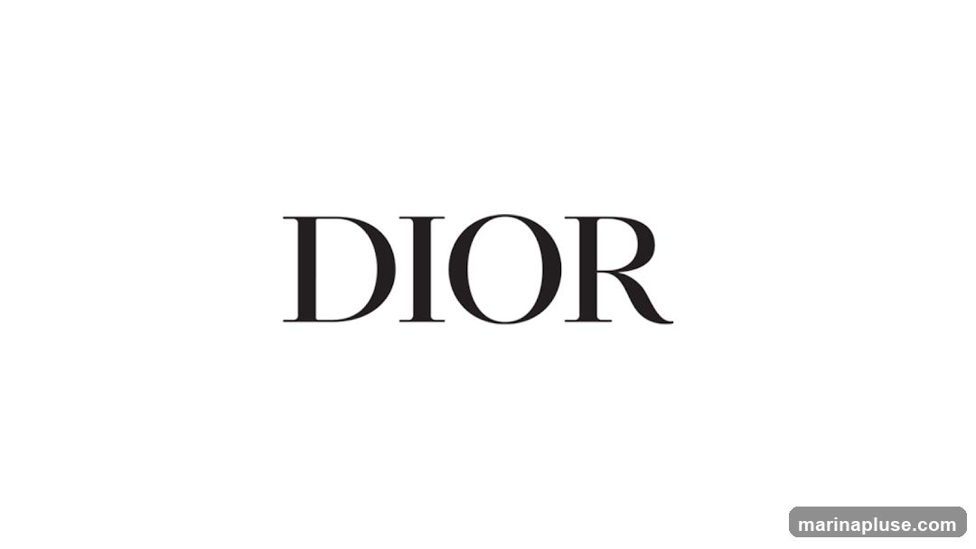 The word "DIOR" is displayed in black, serif font against a white background.
