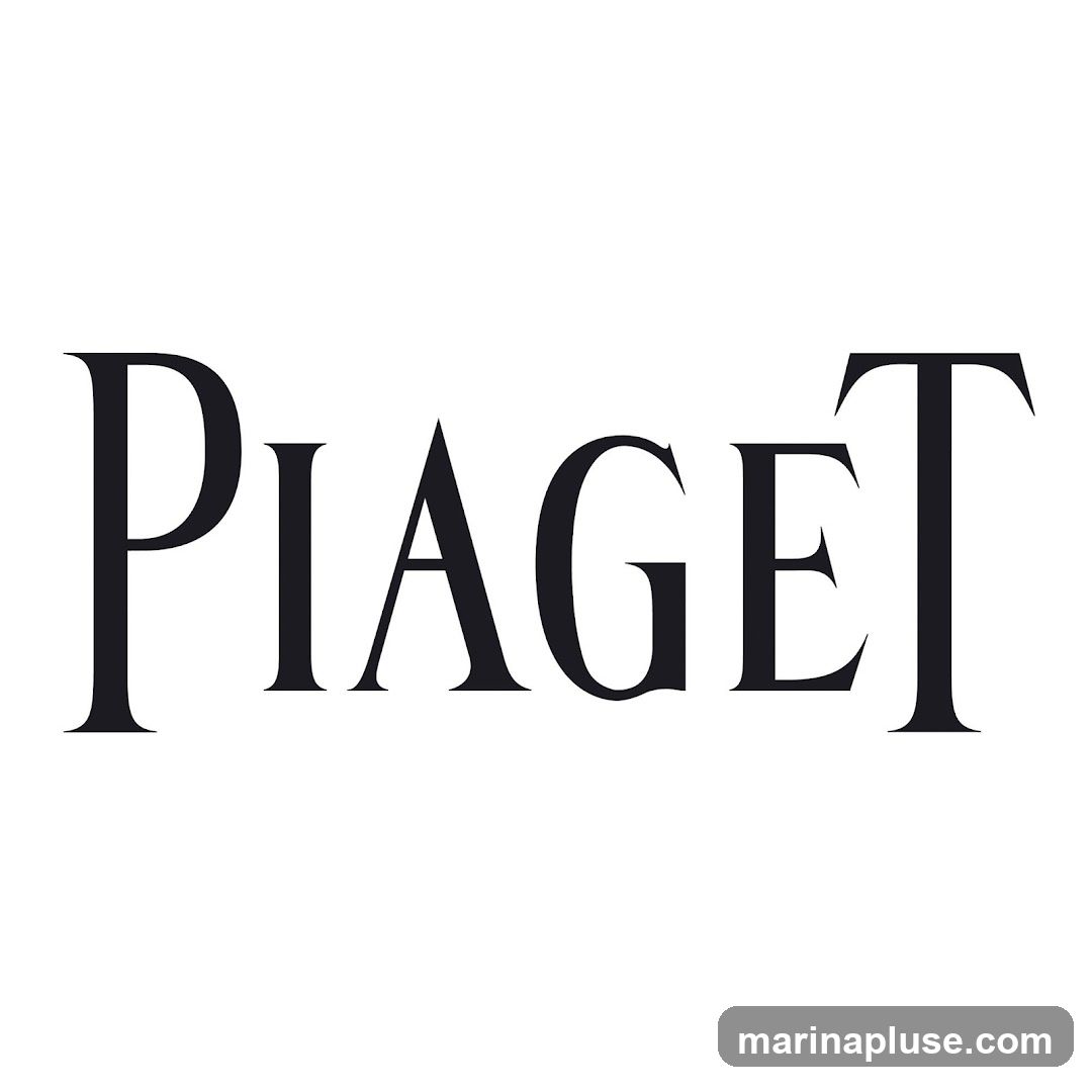 The word "PIAGET" is displayed in a large, elegant, black serif font against a white background.