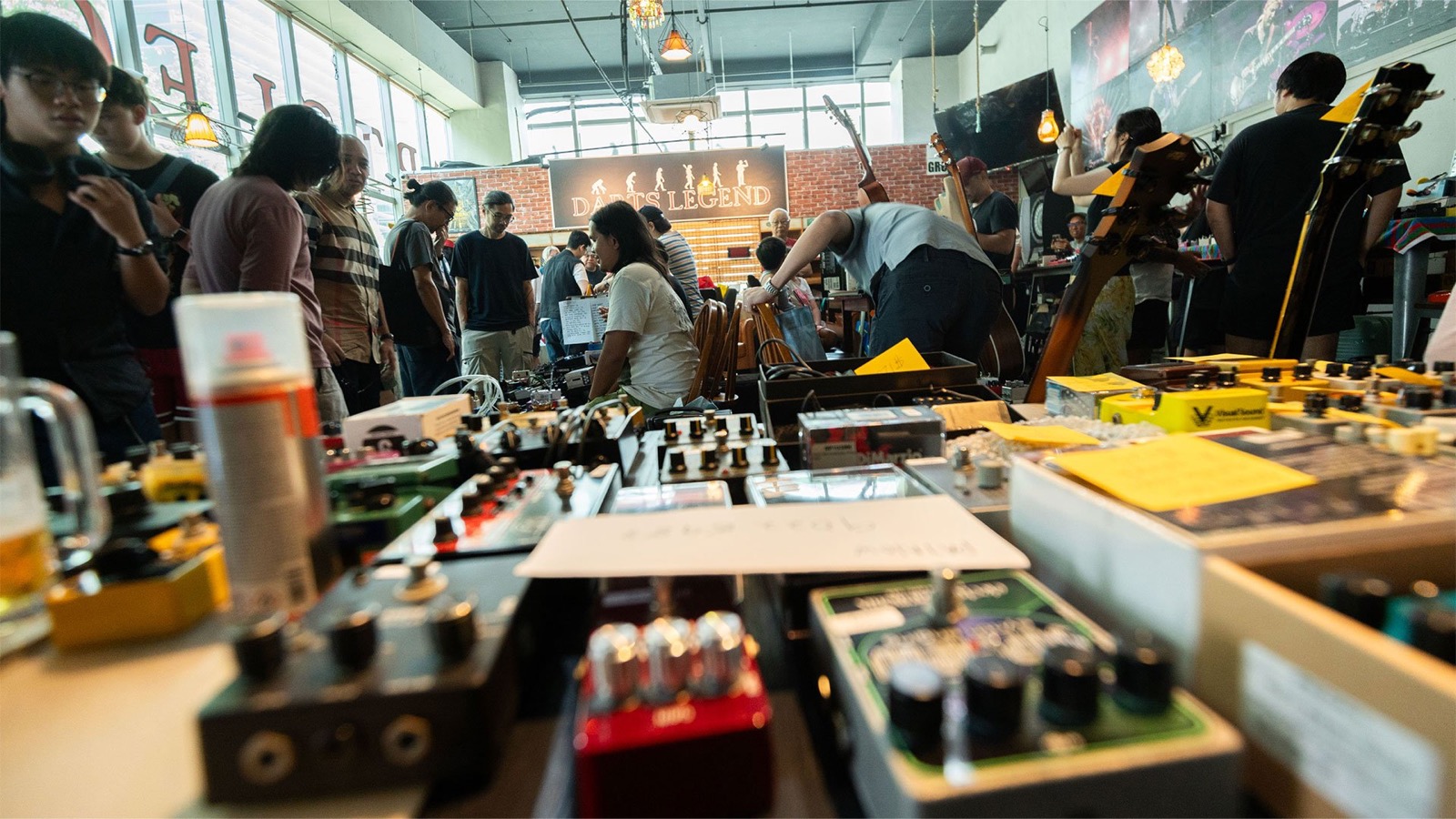 Gas Attack gear market with guitar pedals at Baybeats 2026, Esplanade