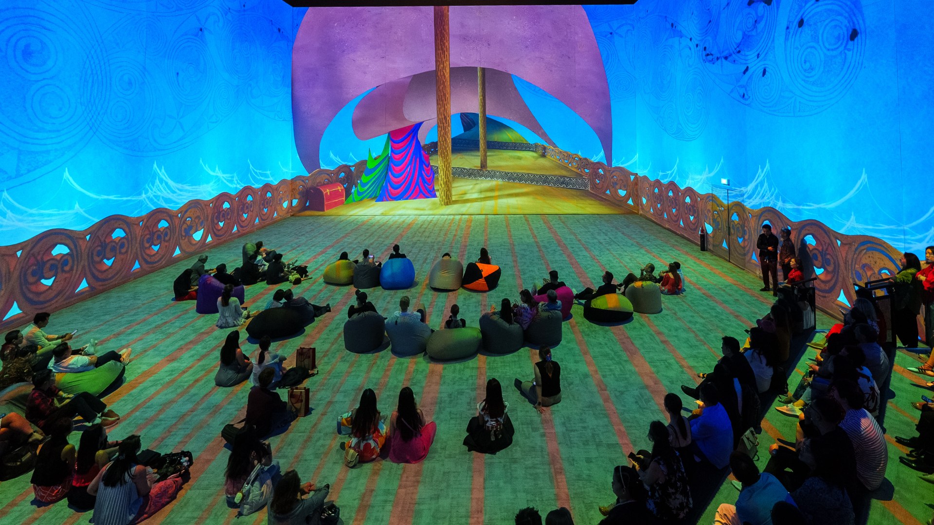 Gallery interior at IMBA Theatre, Gardens by the Bay, exhibiting Botero works