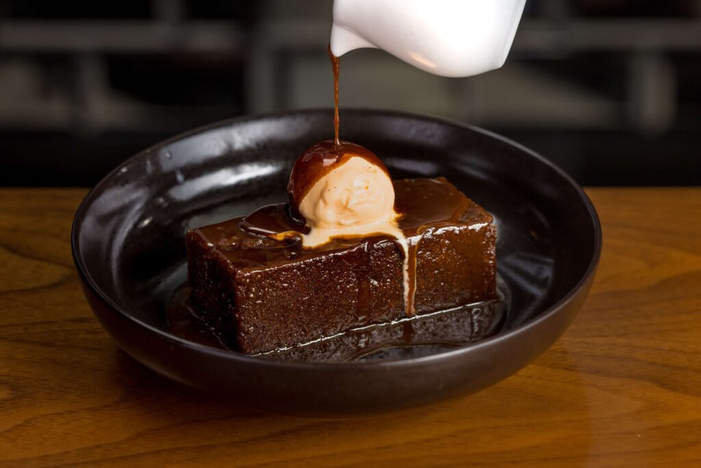 Gordon Ramsay's Bread Street Kitchen sticky toffee pudding and fried chicken, one of the Good Bites Market stalls at Sands for Singapore 2026