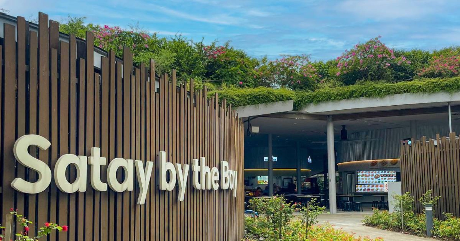 Satay by the Bay entrance sign at Gardens by the Bay waterfront