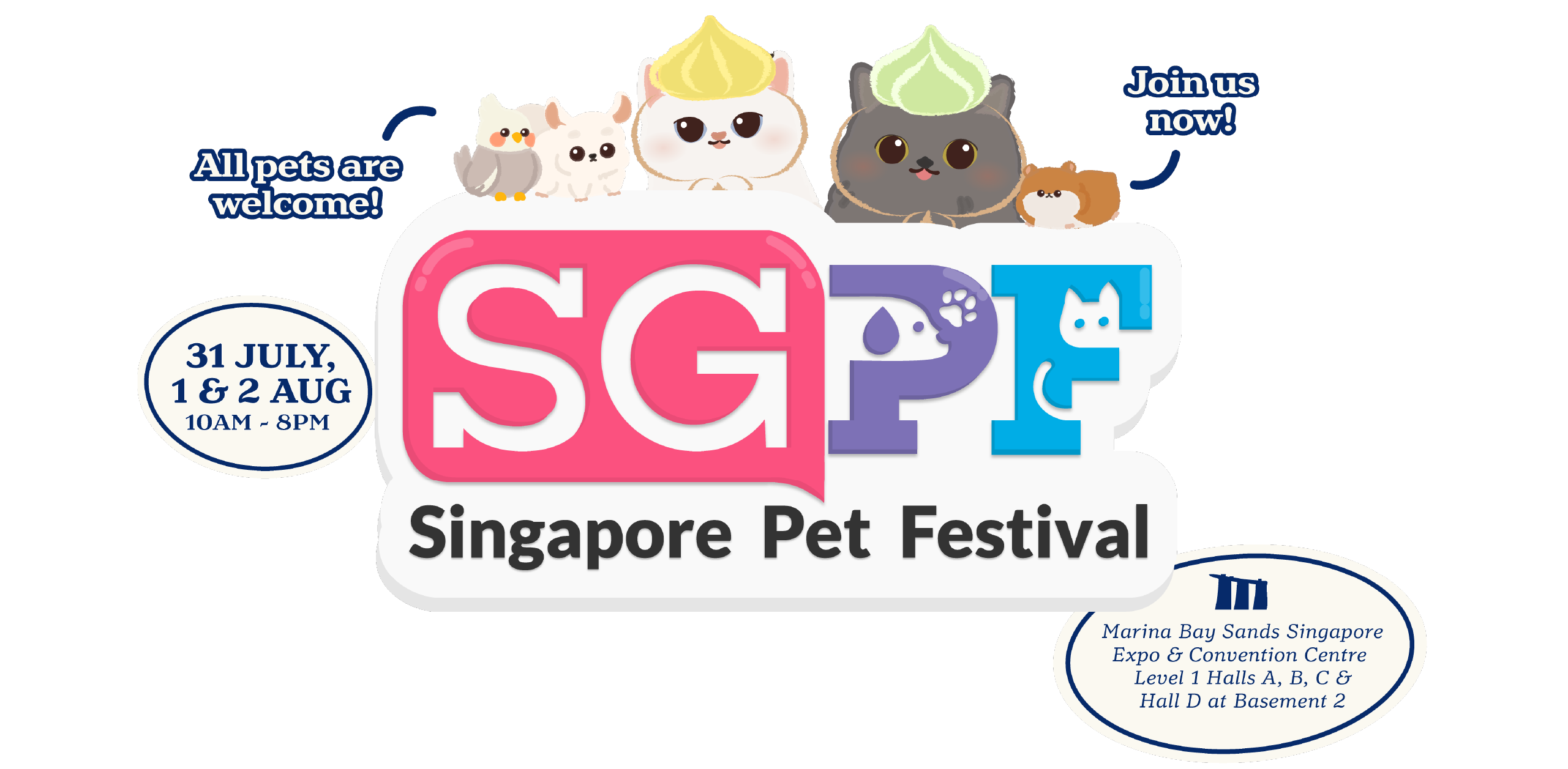 SG Pet Festival 2026 banner at Marina Bay Sands Sands Expo