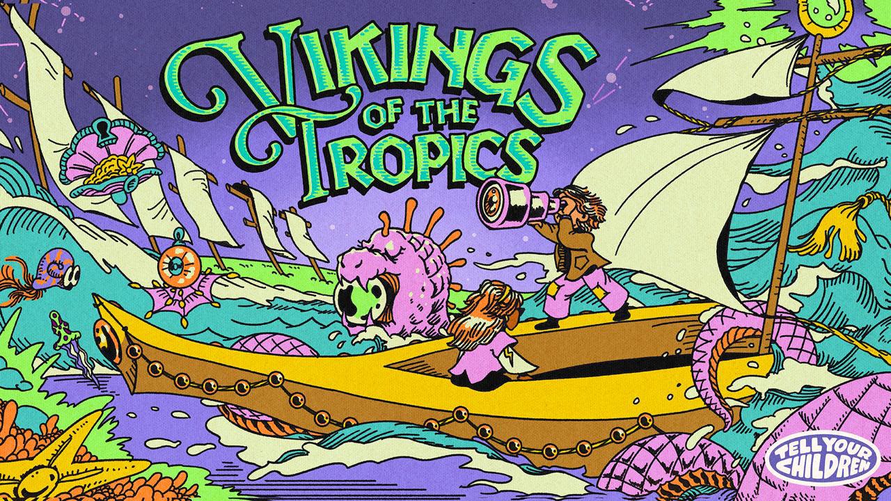 Vikings of the Tropics installation by TELL YOUR CHILDREN at the National Museum of Singapore, part of the new Museum Zone at Singapore Night Festival 2026